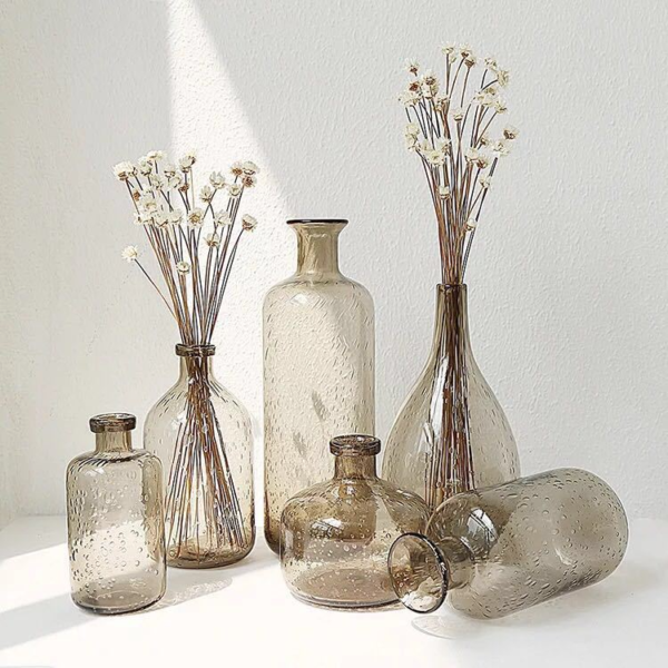 Moderne Glasvase mit Blasenornament
