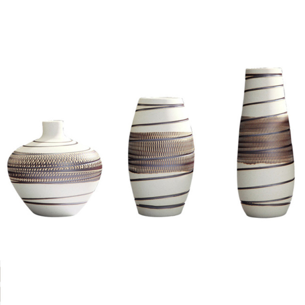 Vintage Keramikvase mit Spiral-Design – Elegante und Zeitlose Dekoration