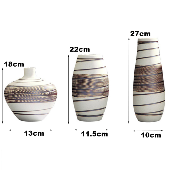 Vintage Keramikvase mit Spiral-Design – Elegante und Zeitlose Dekoration